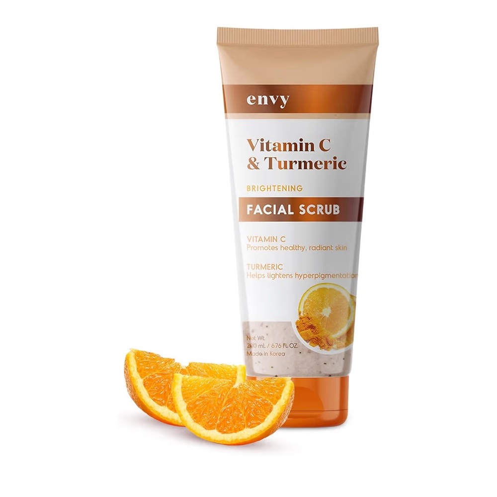 Envy Vitamin C & Turmeric Brightening Facial Scrub - Orange